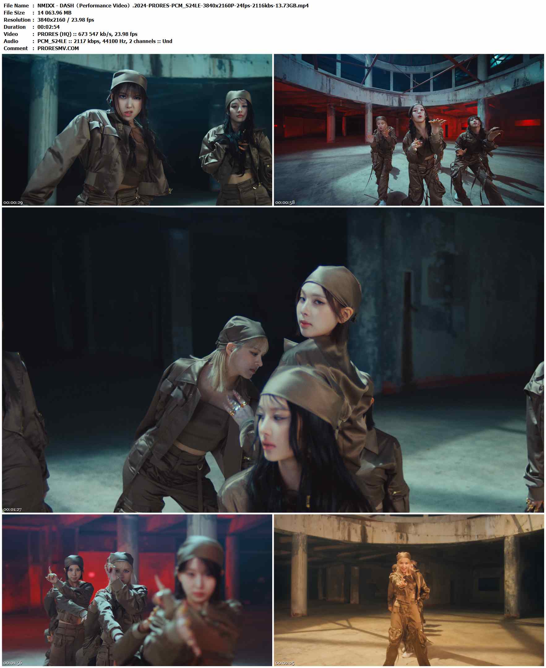 NMIXX - DASH（Performance Video）.2024-PRORES-PCM_S24LE-3840x2160P-24fps-2116kbs-13.73GB官方MV_高清MV